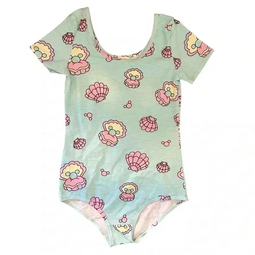Wild Rich Kids Leotard Girl’s size 13/14 Disney Mickey Pearl Shell, like new